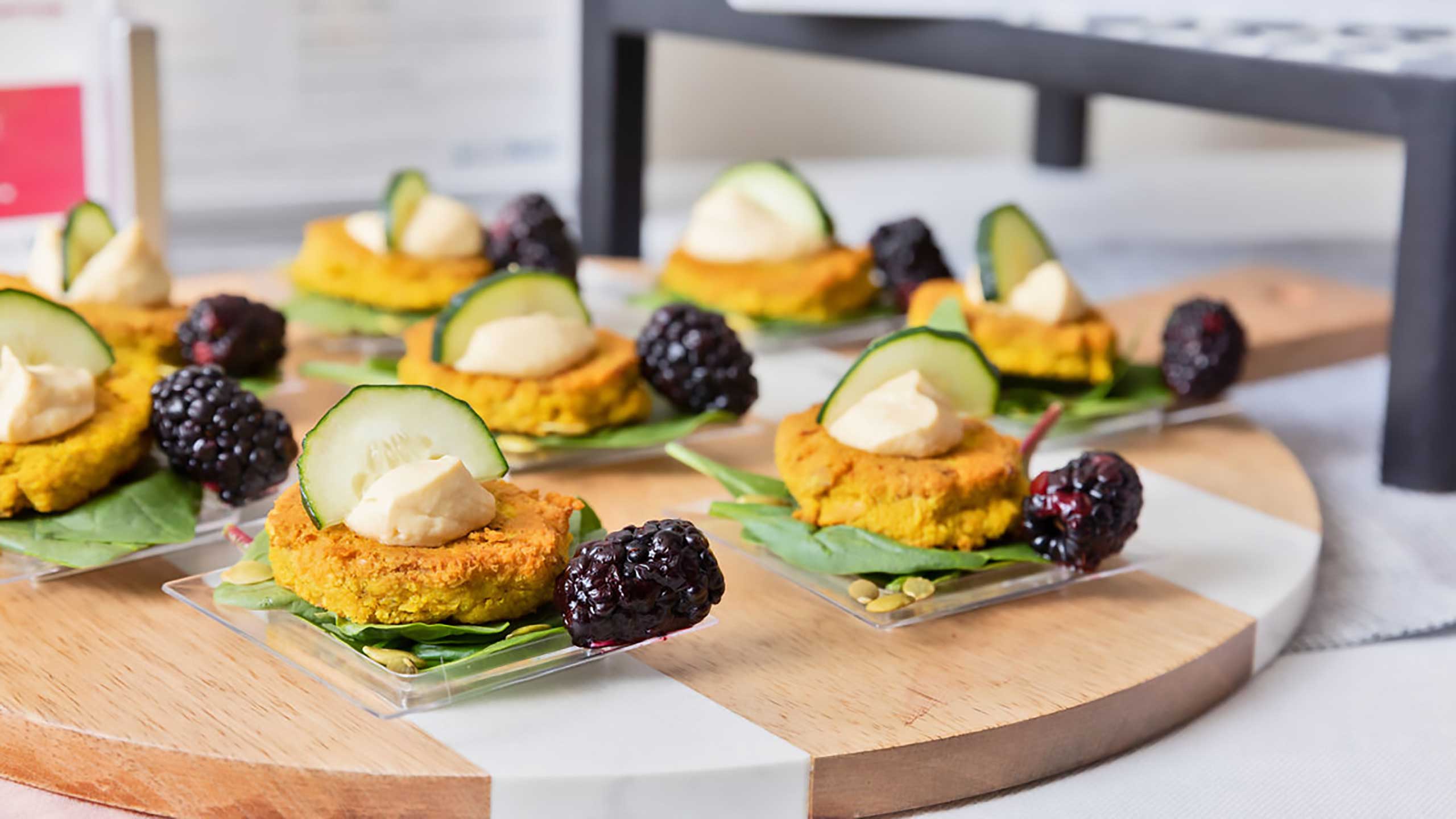 Salmon cakes on tray