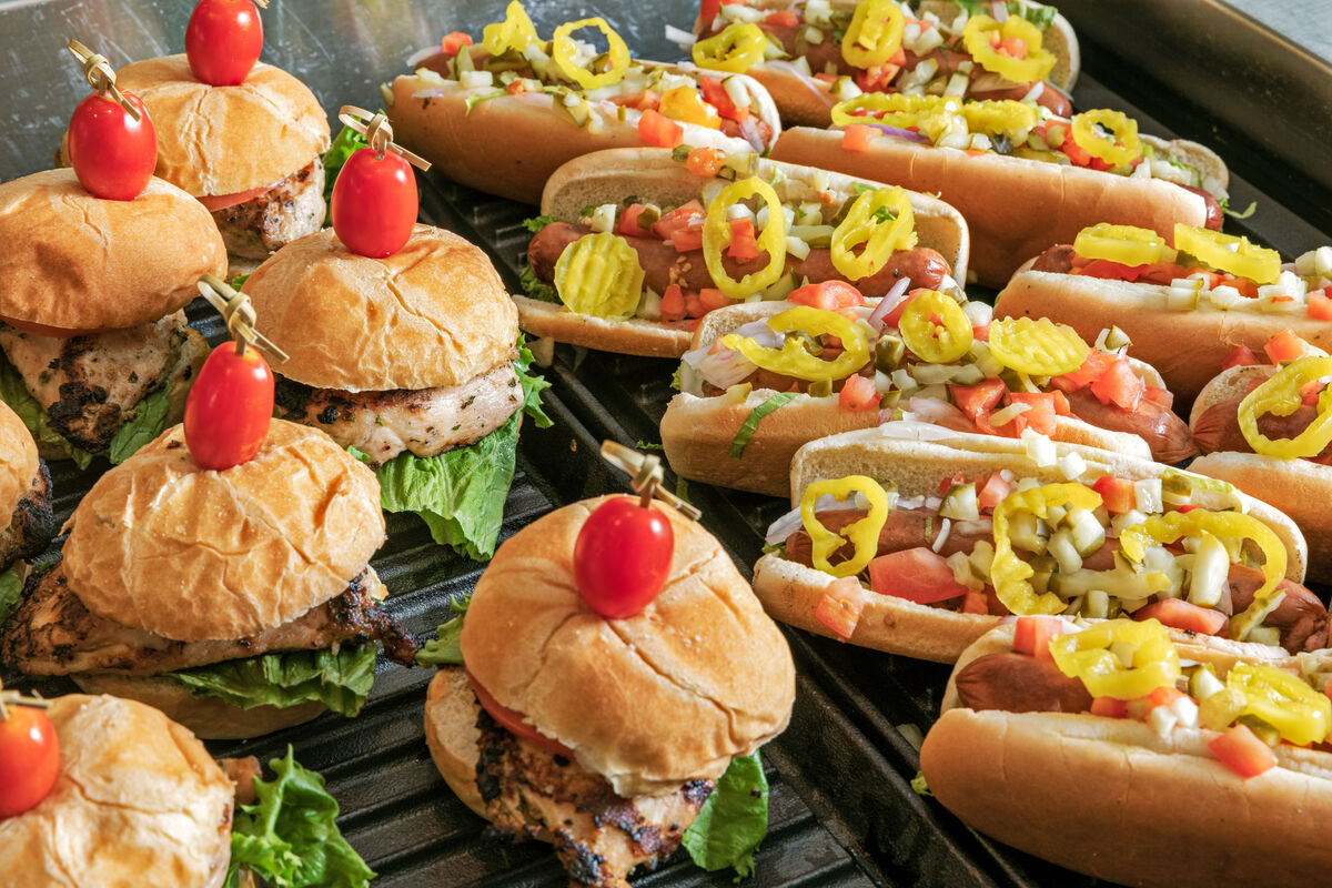 burger and dogs