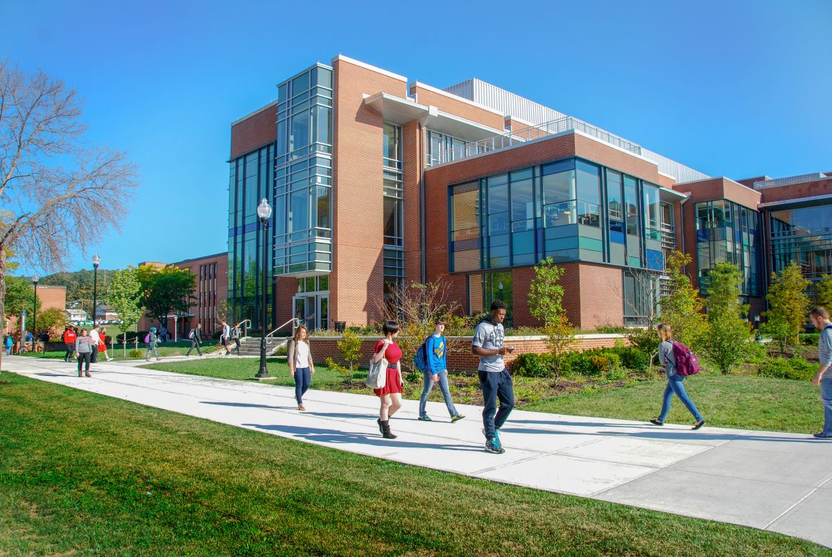 students on campus